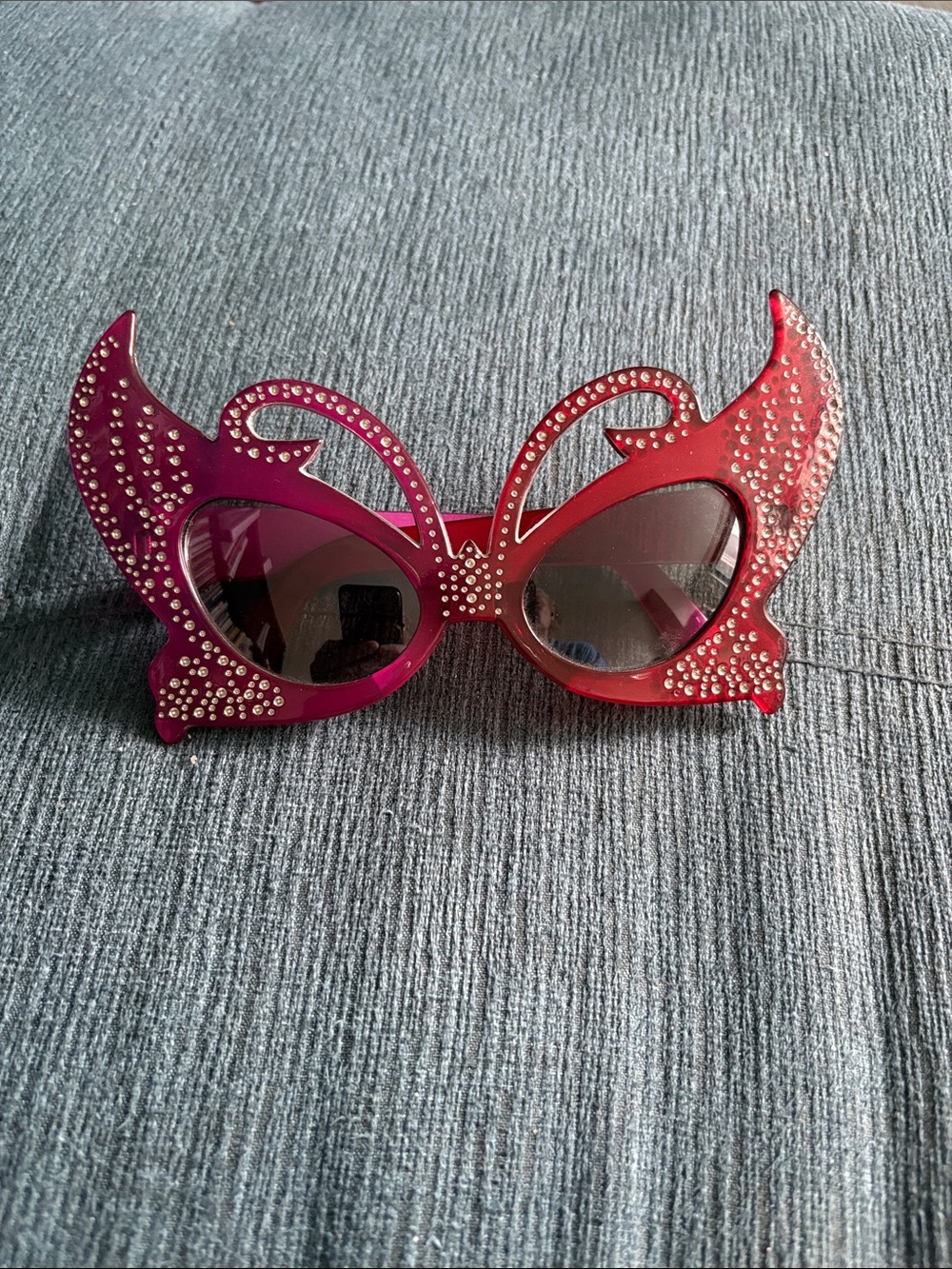 Embellished Butterfly Cat-Eye Sunglasses